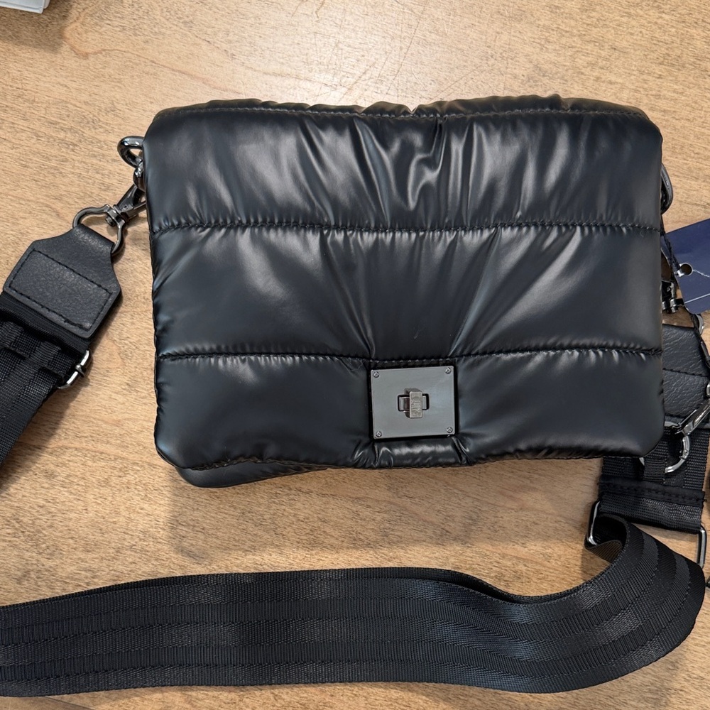 Downtown crosswalk Think Royln Crossbody with coin purse and chain strap